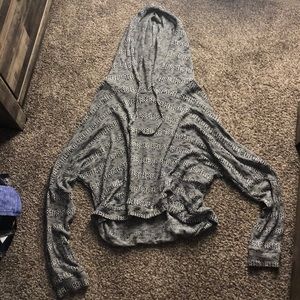 Light crop top hoodie